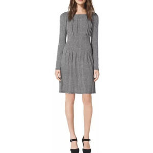 Michael Kors Women’s Fishbone Long Sleeve Dress Size Medium Black White Career